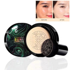 3 in 1 Makeup Deal  Sunisa Foundation Base 20g Waterproof Mushroom Head Air Cushion BB Cream Nude Liquid Foundations +yanqina 36H liner + 5 in 1 lipstick Pen