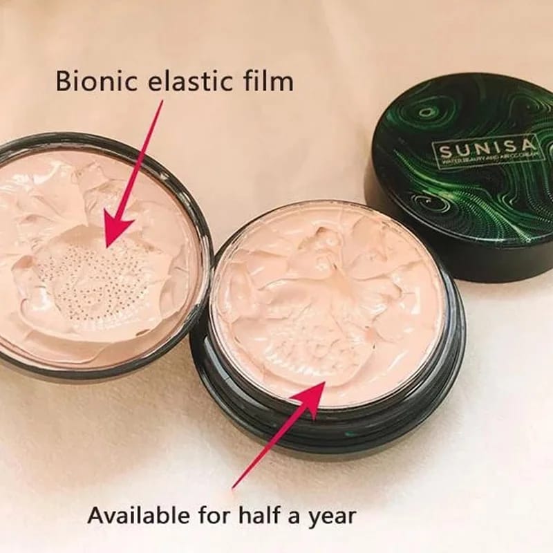 3 in 1 Makeup Deal  Sunisa Foundation Base 20g Waterproof Mushroom Head Air Cushion BB Cream Nude Liquid Foundations +yanqina 36H liner + 5 in 1 lipstick Pen
