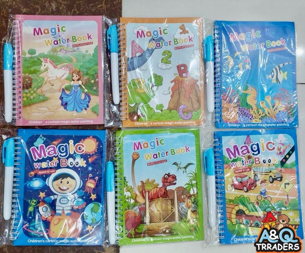 Magic Water Book Painting Drawing Coloring Board Book Doodle &amp; Magic Water Pen(random book )