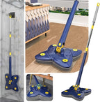 360° Rotatable 4 Leaf Clover Twist Water Auto Squeezes Mop Adjustable Corner Mop Self Squeezing Wringing Mop Multifunctional Rotating Mop For Floor Wall Window