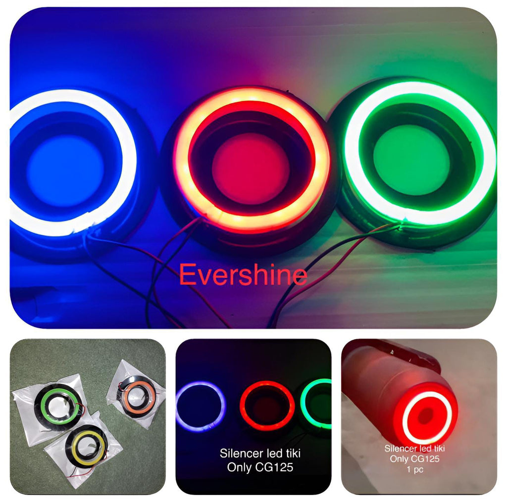 Silencer tikki neon led Round Light for honda 125 only