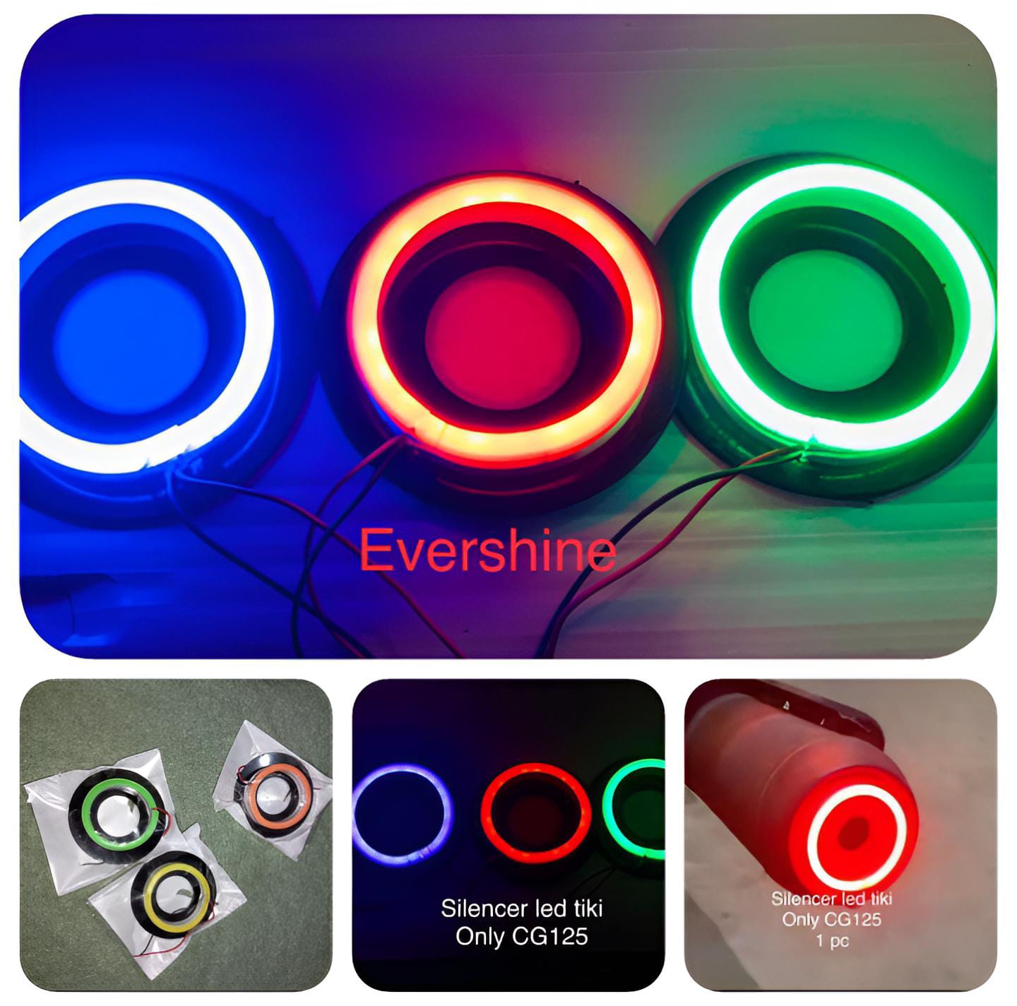 Silencer tikki neon led Round Light for honda 125 only