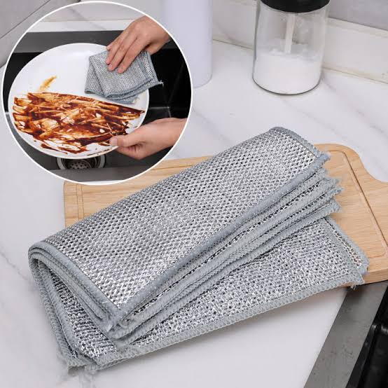 Dish washing Cleaning cloth | Metal Wire Dish washing Rugs for Kitchen Dishes