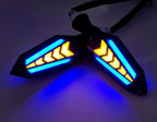 Bike Indicator Slide Arrow Running Style With Lava DRL Red - Yellow 2 Pcs Set