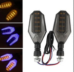 2Pcs Motorbike Universal LED Indicator With  DRL And Yellow Parking Light For all bikes (Random Color)
