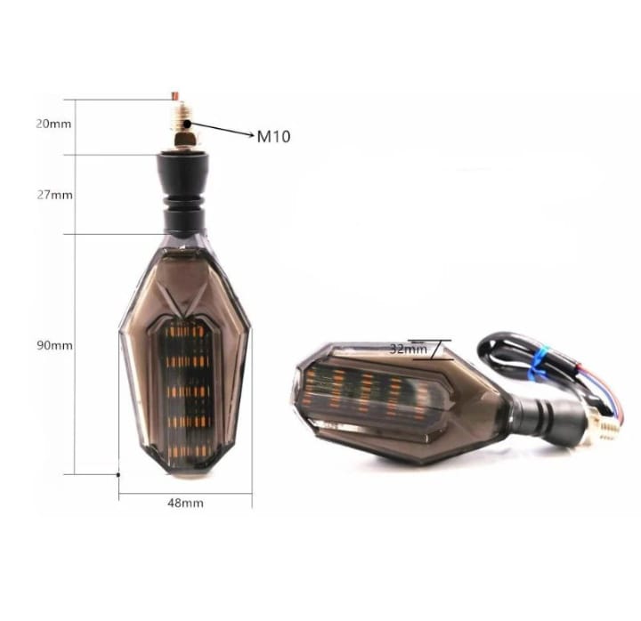 4Pcs Motorbike Universal LED Indicator With  DRL And Yellow Parking Light For all bikes (Random Color)