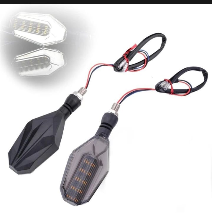 4Pcs Motorbike Universal LED Indicator With  DRL And Yellow Parking Light For all bikes (Random Color)