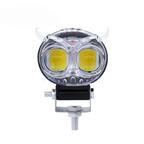 Owl Fog Light for Bikes metal body  - 8 Working Modes LED Motorcycle Fog Headlights with Multicolor DRL, Universal Fitment, and Auxiliary Spotlights