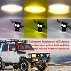 PACK OF 2 Owl Shape Crystal Multi Color Drl Led Fog Light For Bikes Universal Fitment For Bikes  Metal Back Body