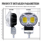 PACK OF 2 Owl Shape Crystal Multi Color Drl Led Fog Light For Bikes Universal Fitment For Bikes  Metal Back Body