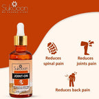 Sukoon Joint On Essential Oil Blend for pain in joints, back pain, arthritis pain, knee pain, tennis elbow, strains and sprains (30ml)