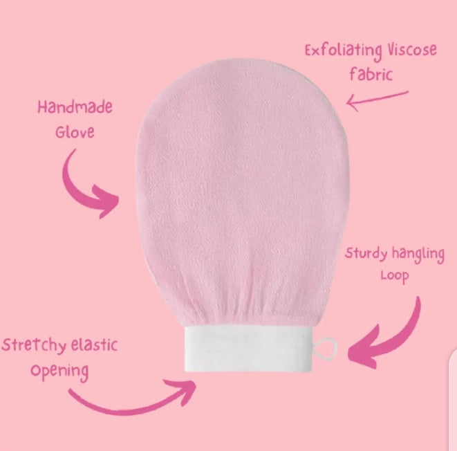 Hammer Moroccan Exfoliating Gloves  - Dead Skin Remover - Exfoliating Bath Washcloth Scrub Mitt for Body - Exfoliating Massage Mitt Back Scrubber Glove - Each