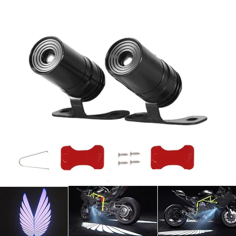 Bluetooth control angel wing light multicolor for all bikes and car uneversa