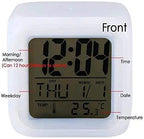 Creative Alarm Clock Sublimation LED Digital Clock 7 Color Changing Light Night Glowing Kids Desk Clock