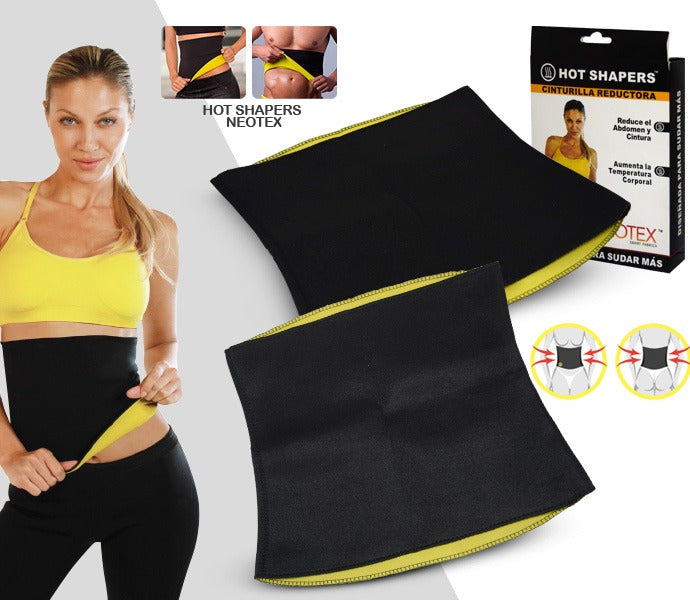 Hot Shaper Slimming Belt 12 Inch for Men & Women – Waist Trimmer Body Shaper with Sweat Enhancing Compression
