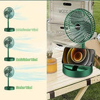 Rechargeable - Portable Telescopic Folding Fan | USB Foldable | Table Desk Fan | Telescopic Design Floor | 3 Speeds Adjustable height Fan (Random color)