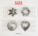 12-Piece Stainless Steel Cookie Cutter Set – DIY Baking Molds in Star, Heart &amp; Various Shapes – Multi-Purpose Kitchen Tools for Cookies, Cakes, Fried Eggs &amp; More