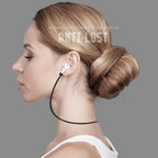 (Combo deal  1 Black x 1 White ) Anti Lost Silicone Earphone Rope Holder Cable For AirPods Strap Wireless Bluetooth Headphone Neck Strap Cord String 55CM