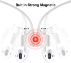 (Combo deal  1 Black x 1 White ) Anti Lost Silicone Earphone Rope Holder Cable For AirPods Strap Wireless Bluetooth Headphone Neck Strap Cord String 55CM