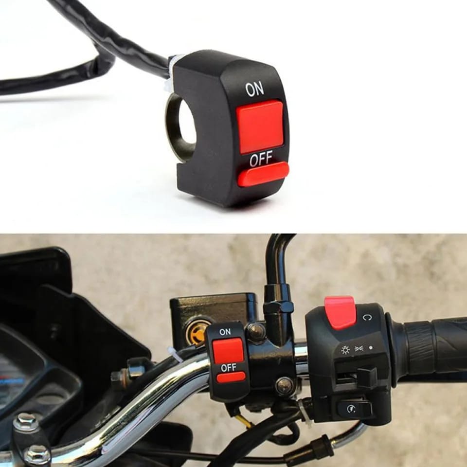 2 pcs Motorcycle Headlights plus switch LED White Super Bright 6LED Working Front Light Motorbike Fog Lamp 1600LM Scooters Spotlight