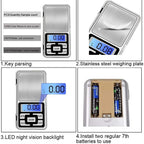 Mini Electronic Scales High Precision Pocket Digital Scale for Gold Sterling Jewelry Balance Gram For Kitchen Scale 500gx0.1g
