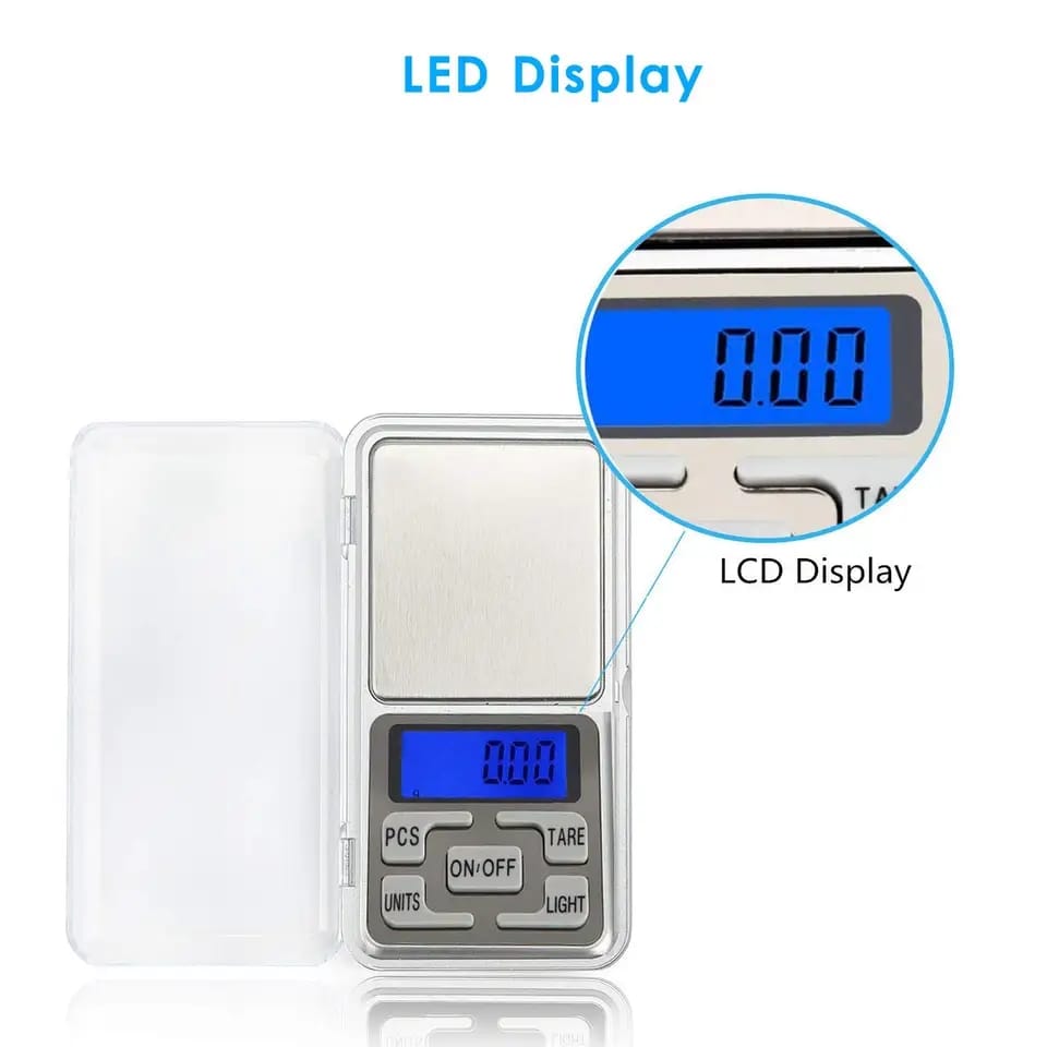 Mini Electronic Scales High Precision Pocket Digital Scale for Gold Sterling Jewelry Balance Gram For Kitchen Scale 500gx0.1g