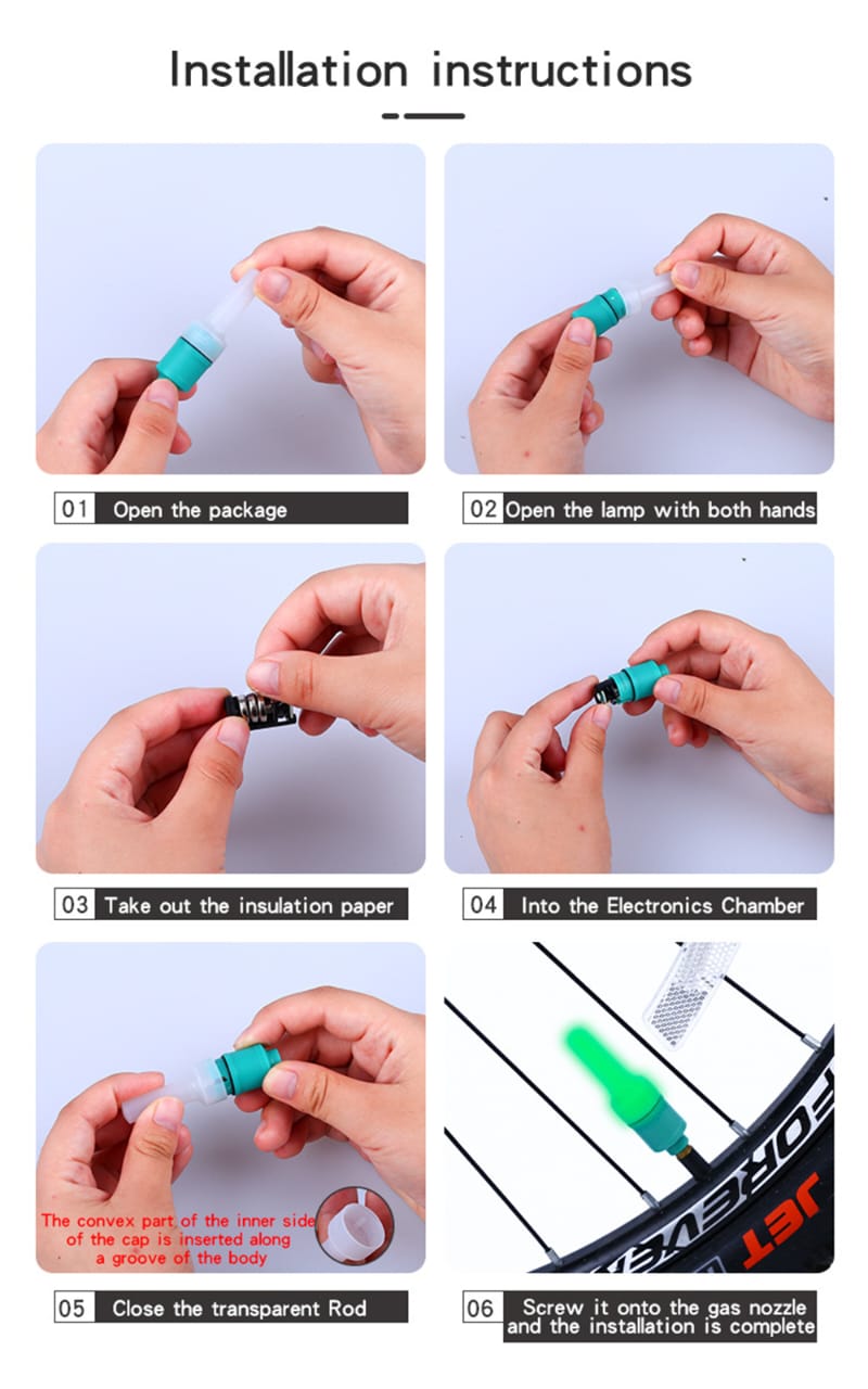 (4pcs)New wheel sensor light motion light sensor led valve light  for bicycle/ bike/car for all vehicle nozzle lamp stick