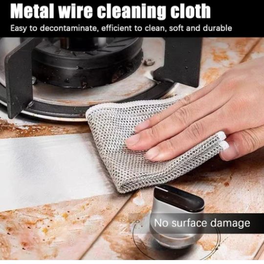 Dish washing Cleaning cloth | Metal Wire Dish washing Rugs for Kitchen Dishes