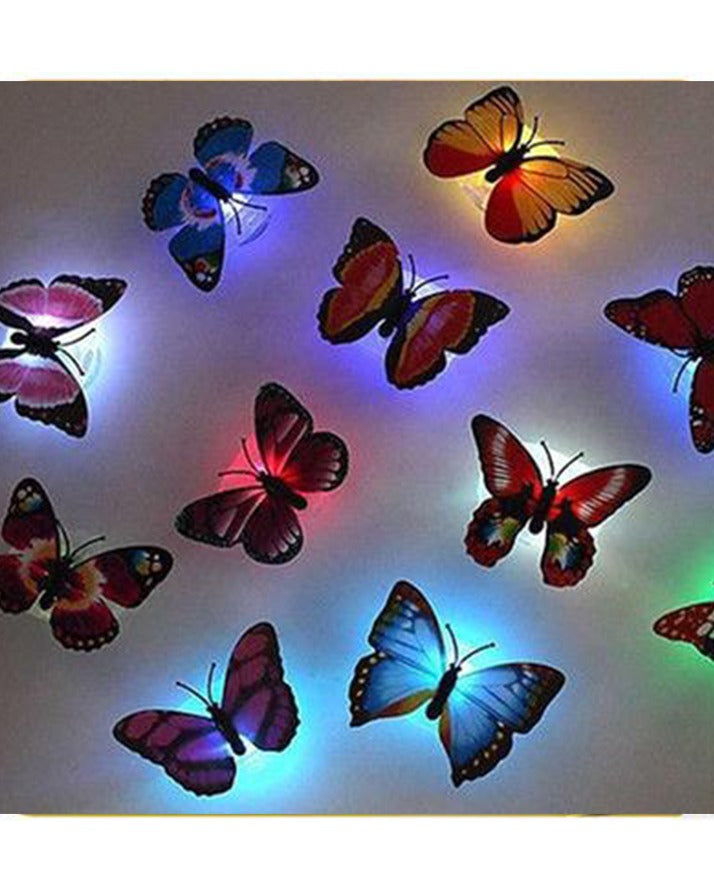 Glow In The Dark 3D Led Butterfly Night Light Led Color Changing for Kids Room (1 PCs Butterfly)