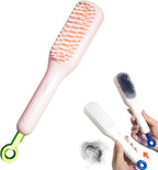 Self Cleaning Magic hair brush, One-click Cleaning Telescopic Hair Comb –  (random Color)