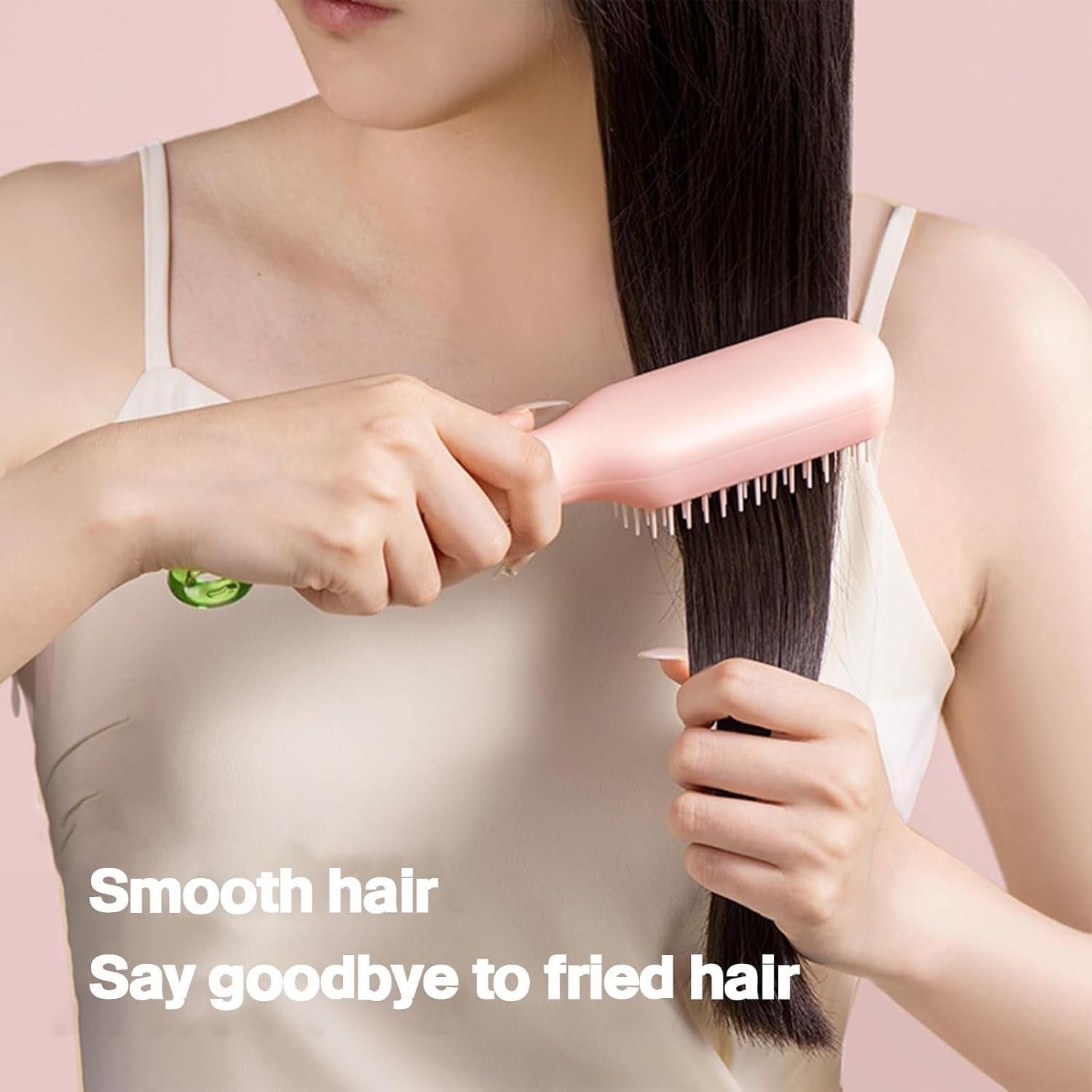 Self Cleaning Magic Hair Brush, One-click Cleaning Telescopic Hair Comb – (Random Color) ( Without Box )