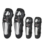 Motorcycle Elbow Pads for Men Stainless Steel Off-road Locomotive Protective Gear Anti-fall Riding Equipment (4 pcs)