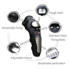 Motorcycle Elbow Pads for Men Stainless Steel Off-road Locomotive Protective Gear Anti-fall Riding Equipment (4 pcs)