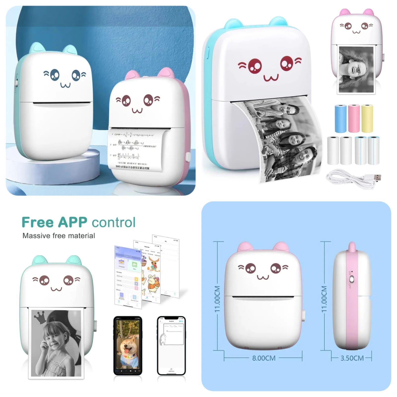 Mini Portable Pocket Thermal Printer – Wireless Receipt & Photo Printer (Random Color)