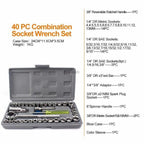 40pcs Aiwa Socket Wrench  Tool Kit &amp; Screwdriver And Socket Set