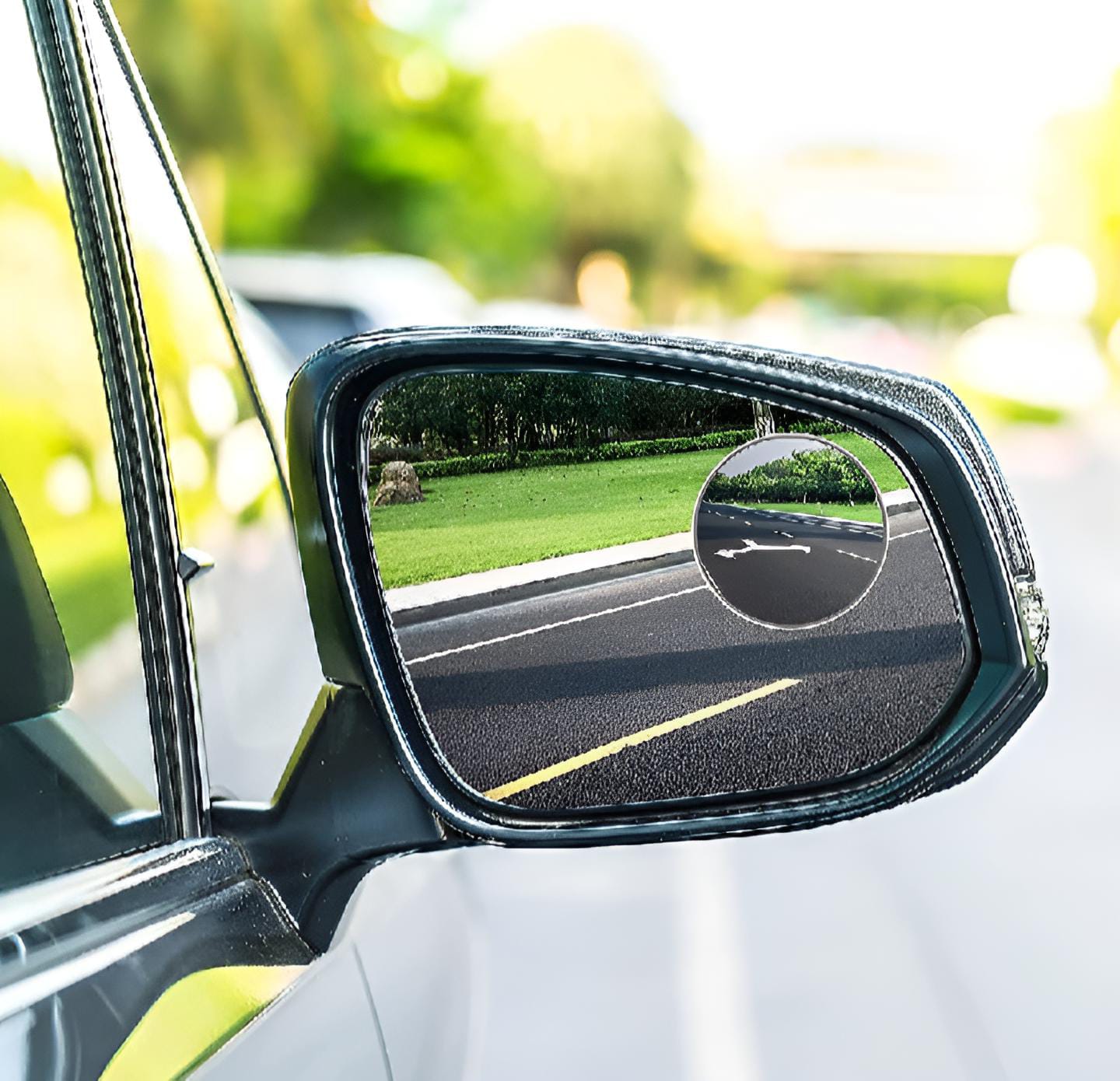 2 PCs rotatable Car Round Mirror Original Glass Rear view Blind spot Side Mirror rotatable lens