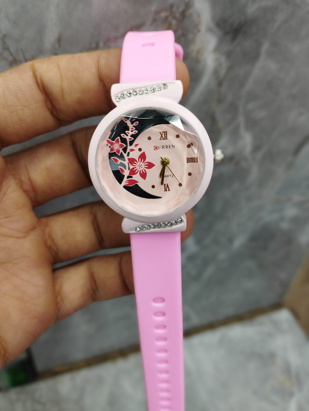 Curren Rubbar Belt Ladies Watch Model Golden Princess - Without Box