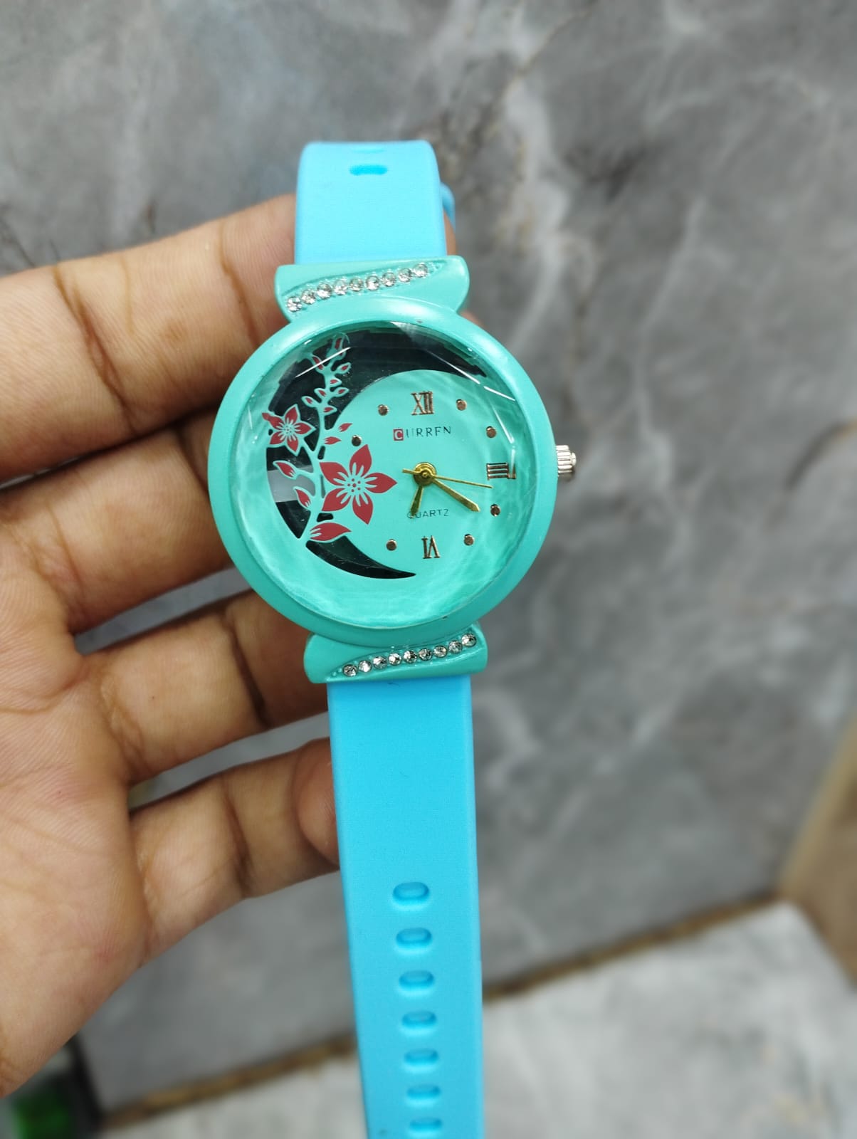 Curren Rubbar Belt Ladies Watch Model Golden Princess - Without Box