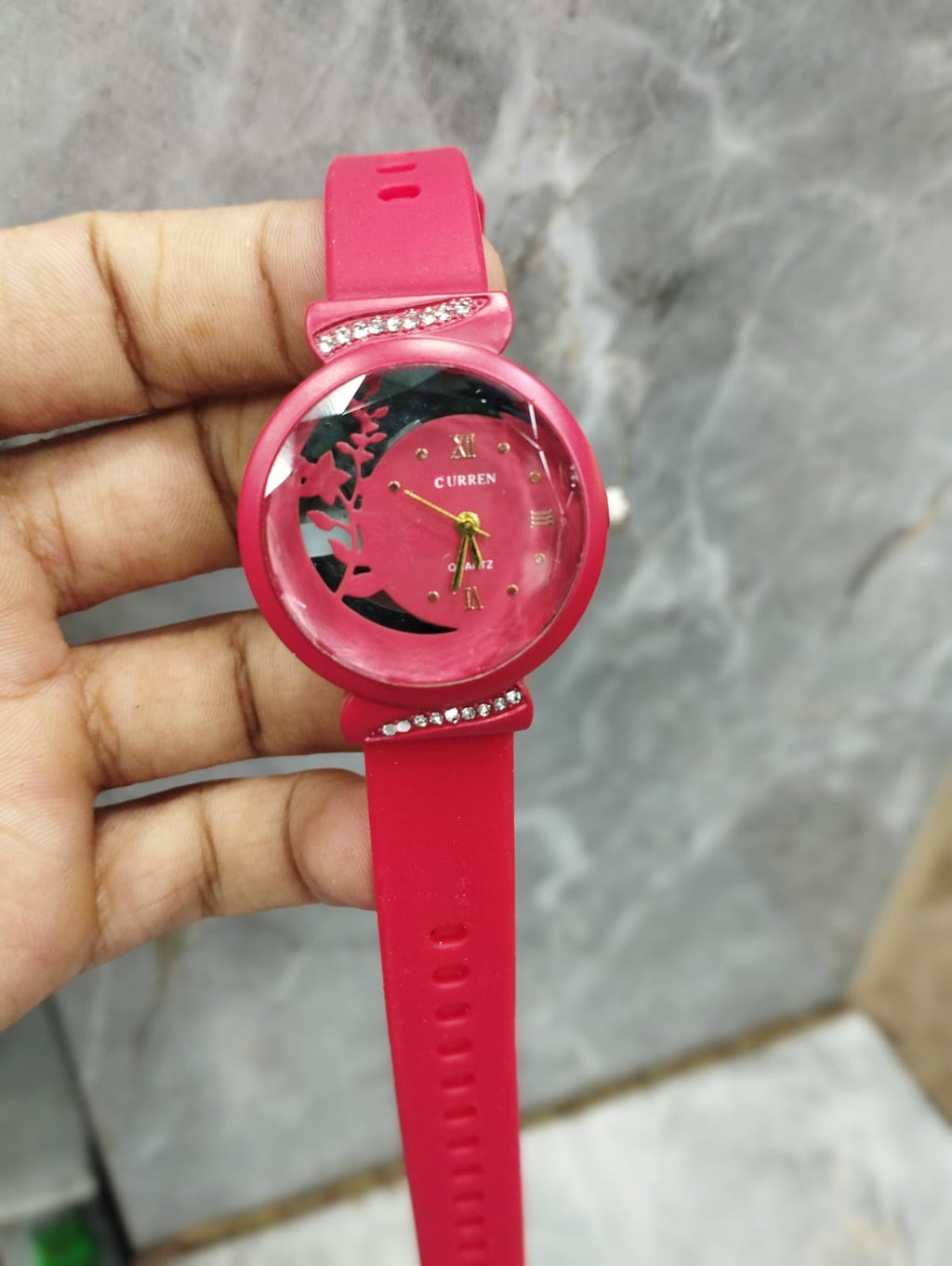 Curren Rubbar Belt Ladies Watch Model Golden Princess - Without Box