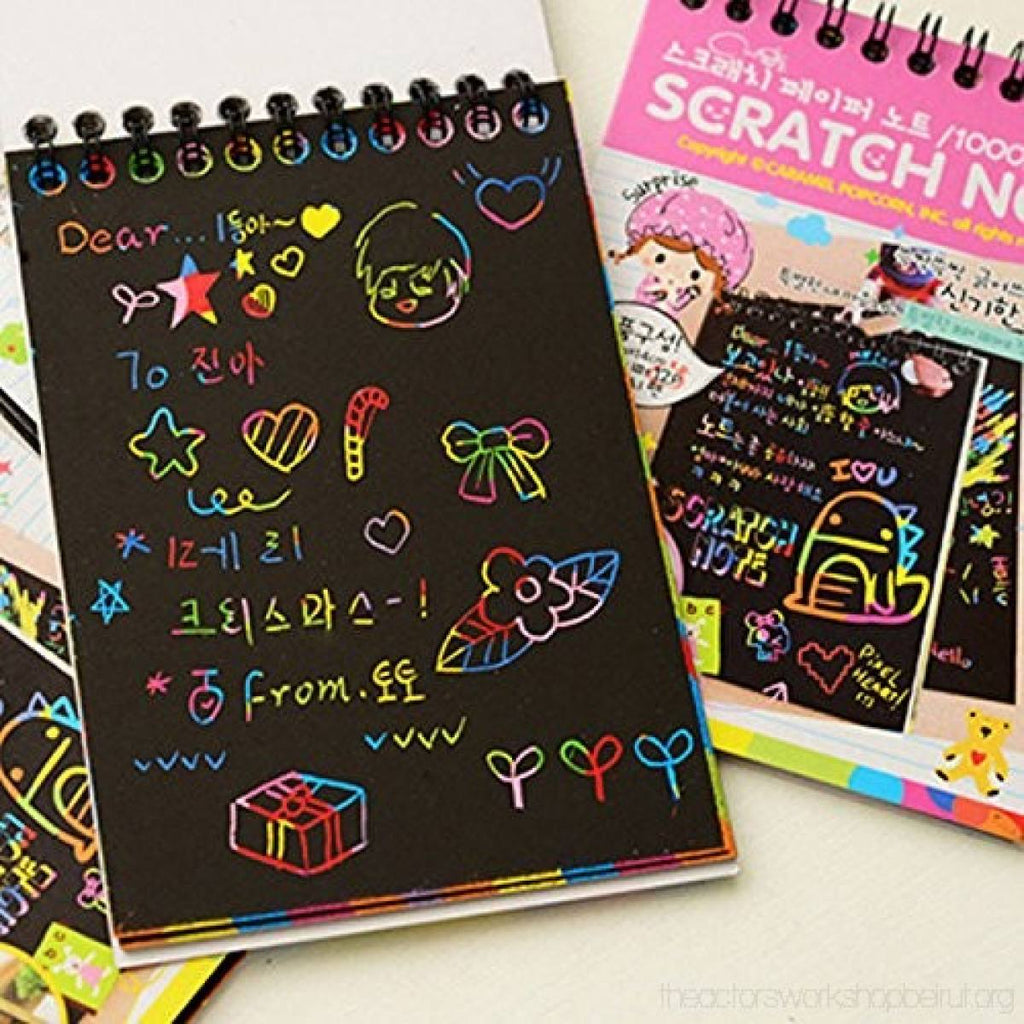 Scratch Note Pad -   Rainbow Drawing Draft Books for Children (random book)