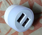 Portable USB Night Light Splitter with 2 Ports for Laptop,PC and CHARGING