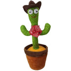 Dancing Cactus Toy – Singing, Talking, Voice Recording Plush with USB Rechargeable Function – Fun Educational Gift for Babies and Kids (Ages 6 Months &amp; Up) - Rechargeable - With Cap