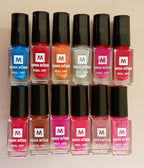 Pack Of 6 Miss rose peel off nail polish