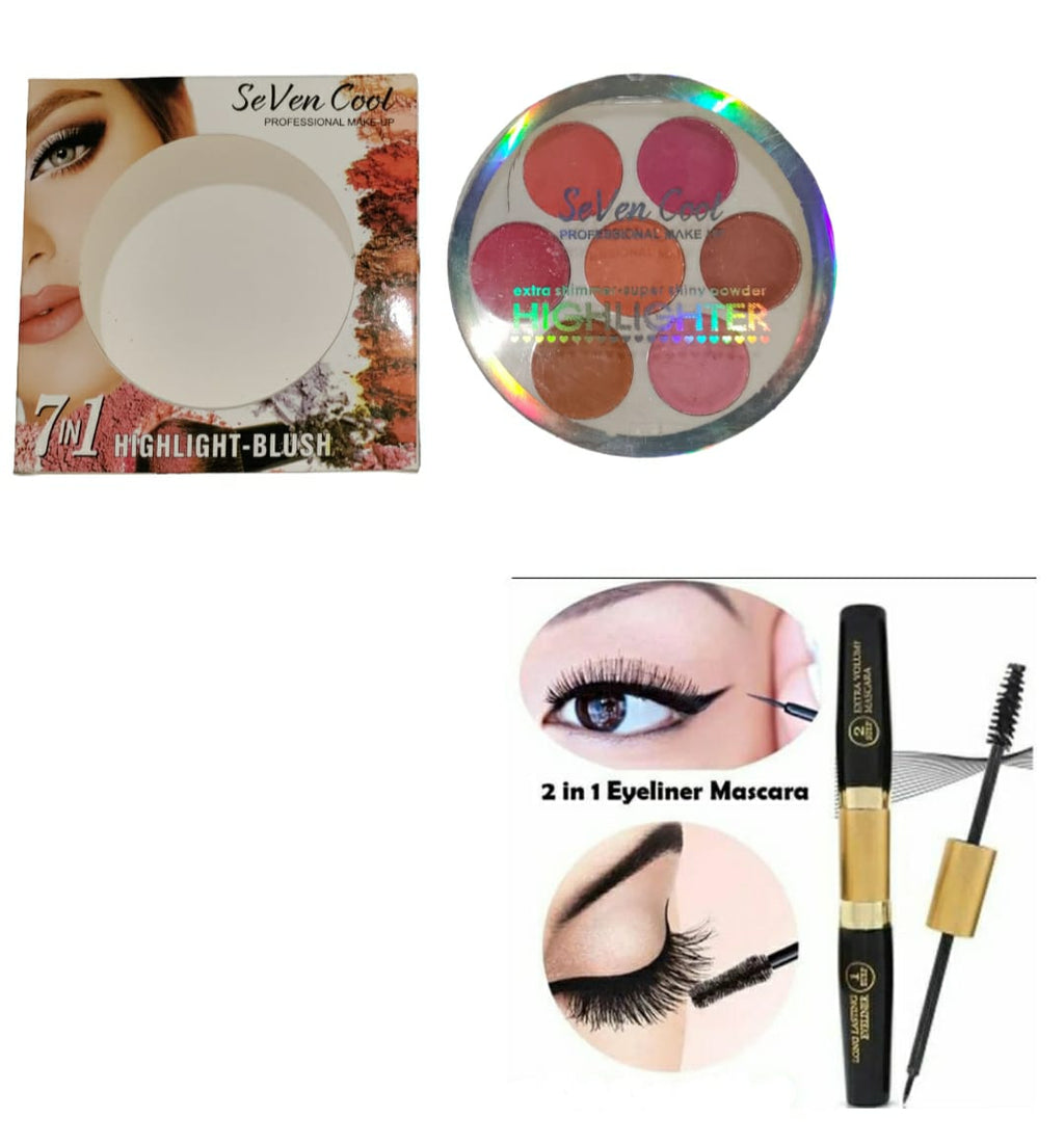 (Pack of 2) Seven Cool Blush &amp; 2 in 1 Mascara Liner Deal
