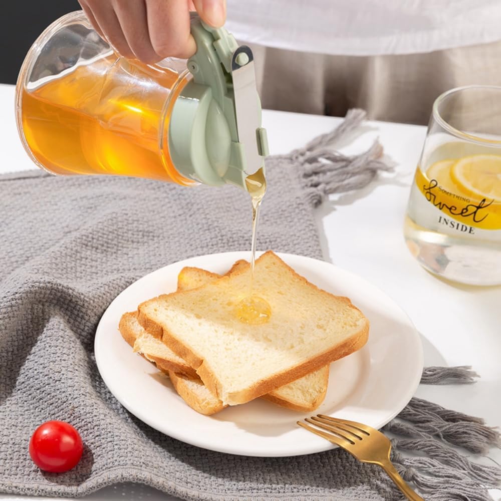 Honey Dispenser No Drip - Easy Squeeze Syrup Dispenser Bottle for Efficient Serving,  Honey Squeeze Jar for Kitchen &amp; Coffee Bar, Mess-Free Solution(250ml)