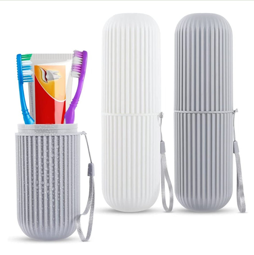 Portable Toothbrush Holder Case Toothpaste Storage Cup Household Travel (random color)