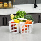 Plastic Bathroom Basket Kitchen Sink Basket Shower Caddy Basket with Compartments,(random color )