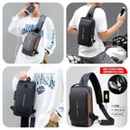 Chest Bag Multifunction Crossbody Sport Running Travel Sling Pack Anti-theft for  Men (Random Color)