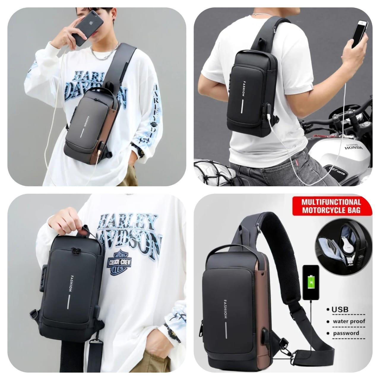 Chest Bag Multifunction Crossbody Sport Running Travel Sling Pack Anti-theft for  Men (Random Color)