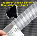 Mesh Roll Tape Window Screen Repair Patch – Strong Self-Adhesive Fiberglass Mesh, Easy DIY Screen Repair Tape for Windows &amp; Doors (2 Meter)